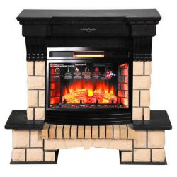 Каминокомплект Interflame Экстерион венге с очагом Panoramic 06 25 LED FX QZ