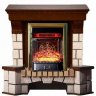 Каминокомплект Interflame Экстер махагон угловой с очагом Majestic FX M Brass