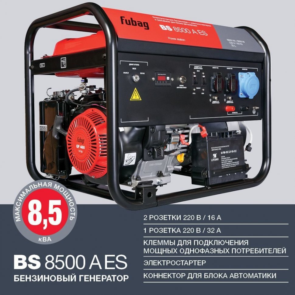 Бензиновый электрогенератор Fubag BS 8500 A ES