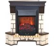 Каминокомплект RealFlame Stone Corner new STD/EUG AO (DN) с очагом Majestic s Lux Black/Brass